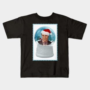 Christmas Hannibal in Winter Snow Globe with Santa Hat Kids T-Shirt